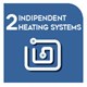 2 independent heating systems 2 independent heating systems