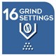 16 grind settings